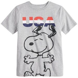 New! Snoopy USA Patriotic T-Shirt Charles Schulz Peanuts Cartoon